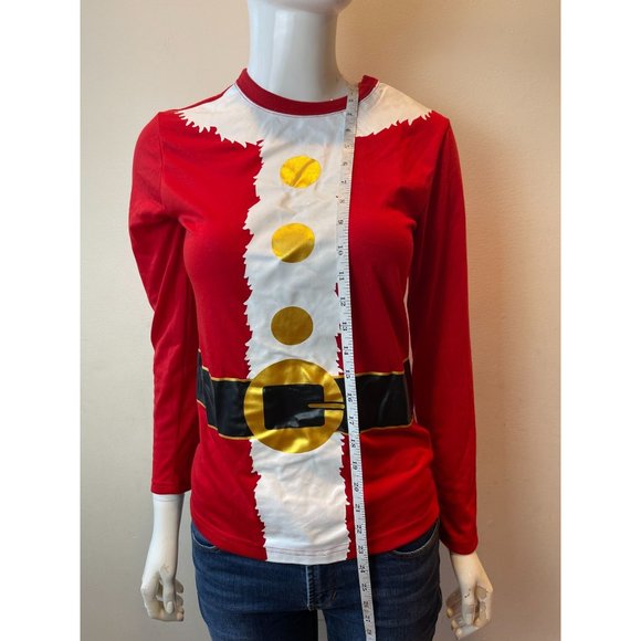 Wondershop Womens Holiday Christmas Sleepwear Shirt Long Sleeve Red Size 12 - Picture 4 of 8